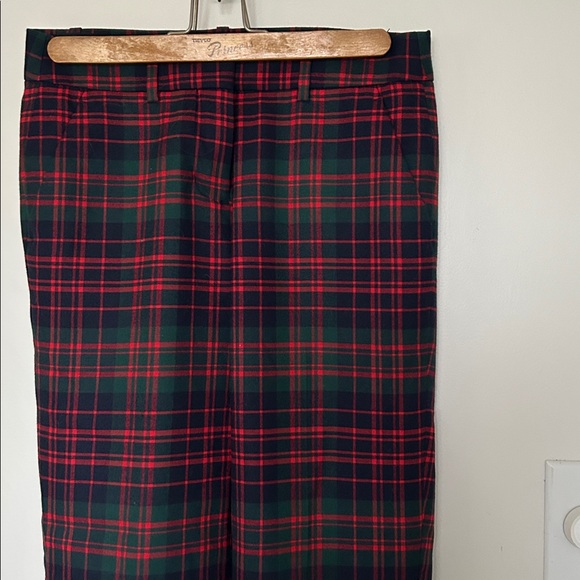 J. Crew City Fit Skimmer Ankle Dress Pants Mid Rise Wool Blend Plaid Sz 00 - Picture 2 of 5